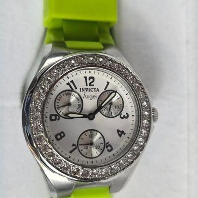 Lot 1: Invicta Angel Watch with Flex Green Band