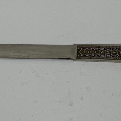 Sale Photo Thumbnail #203: Nice scrollwork with the signs of the zodiac on the handle.  Good condition.