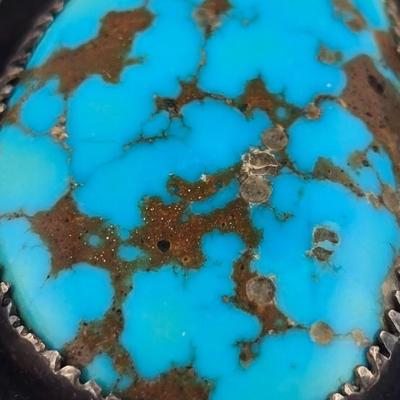 Lot 6: Native American Style Pendant with Turquoise Stones & Opal Accent Stones