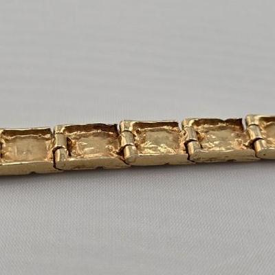 Lot 12: 14k Gold 8" Nugget Bracelet - 28g