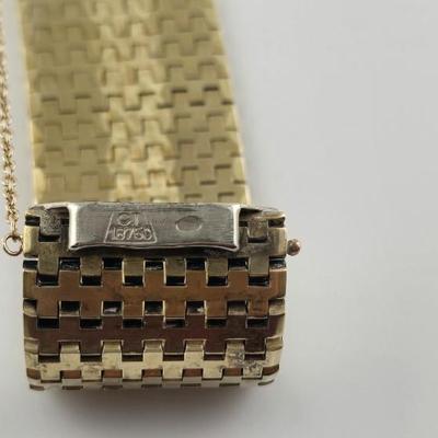 Lot 13: 18k Solid Gold Bracelet with Security Chain - 100g