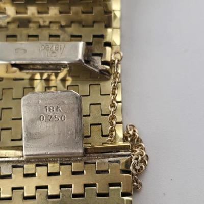 Lot 13: 18k Solid Gold Bracelet with Security Chain - 100g