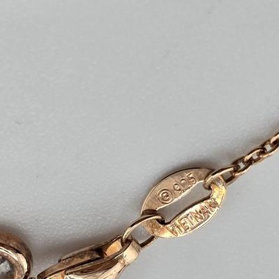 Lot 16: 925 Silver Necklace, Ring and Earring Set - 19g
