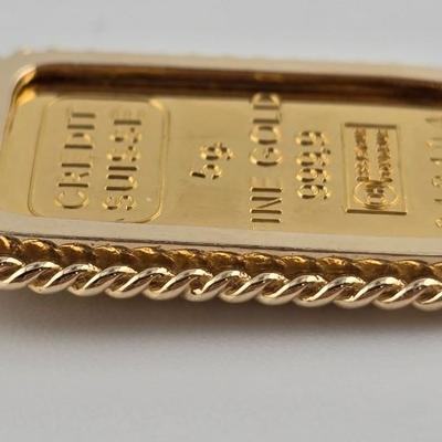 Lot 18: Credit Suisse 999.9 Fine Gold Pendant - 8g