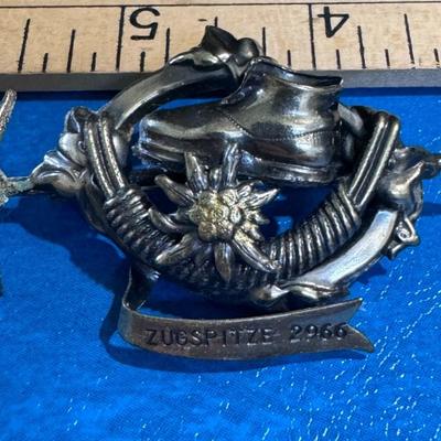 German souvenir pin Zugspitze mountain,