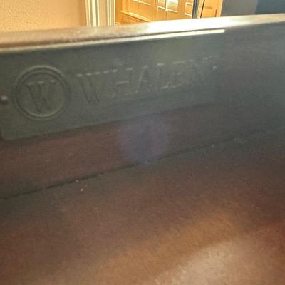 Whalen Espresso Wood Desk with Glass Surface