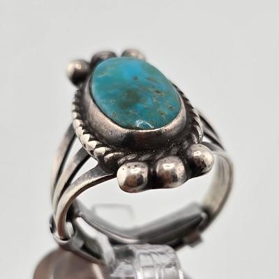 Lot 22: Three (3) Native American Style Rings with Stones / All Size 5.5