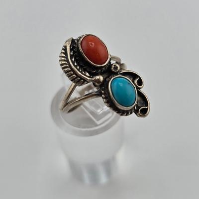 Lot 22: Three (3) Native American Style Rings with Stones / All Size 5.5
