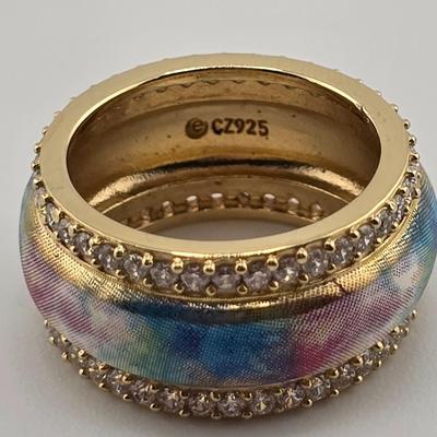Lot 23: Misc. 925 Silver Rings/Earrings - 17g / Size 5.5 & 6