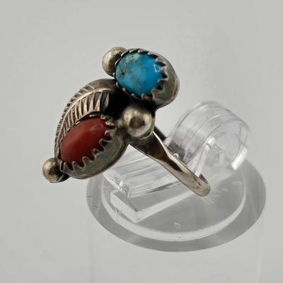 Lot 24: Three (3) Native American Style Rings with Stones/ Size 3.5, 6, 9