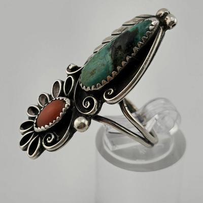 Lot 24: Three (3) Native American Style Rings with Stones/ Size 3.5, 6, 9