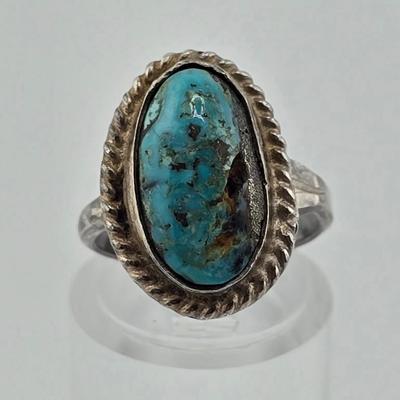 Lot 26: Three (3) Native American Rings with Stones / Sizes 5.5 & 8