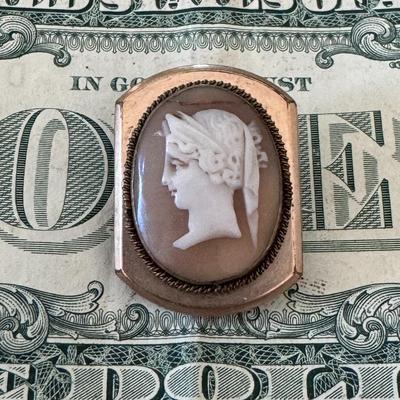 Antique cameo brooch,