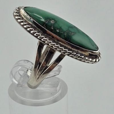 Lot 31: Two (2) Native American Style Rings w/ Stones & Silver Pendant / Sizes 5, 7.5