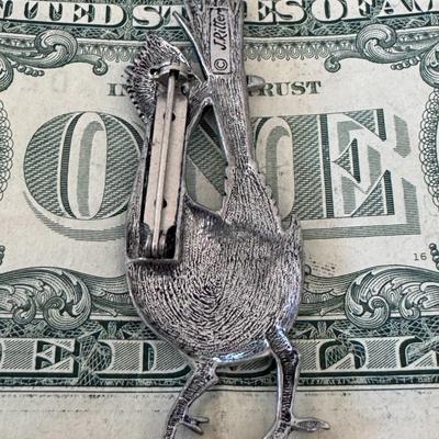 J.RITTER Roadrunner Brooch with Turquoise eye.