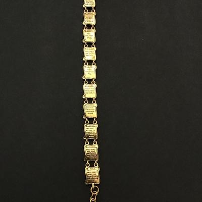 Sale Photo Thumbnail #170: Gold tone, 10 commandment bracelet. Please see attached photos.