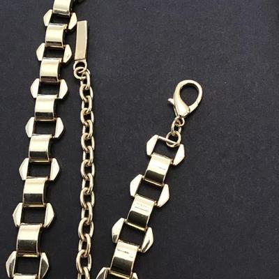 Sale Photo Thumbnail #175: Gold linked Gold tone women’s fashion belt please see attached photos