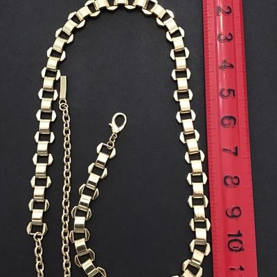 Sale Photo Thumbnail #174: Gold linked Gold tone women’s fashion belt please see attached photos