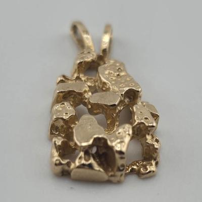 Lot 41: 14k Gold Nugget Pendant - 2g