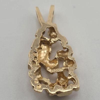 Lot 41: 14k Gold Nugget Pendant - 2g