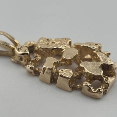 Lot 41: 14k Gold Nugget Pendant - 2g