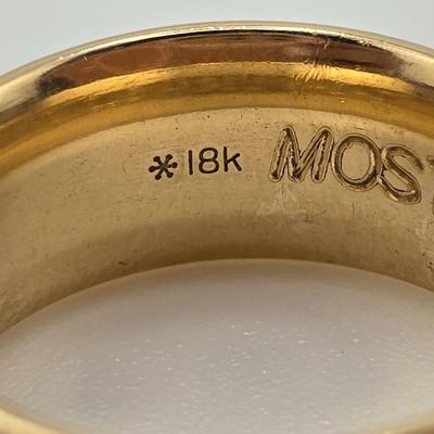 Lot 46: 18k Gold Solid Band - 12g / Size 6