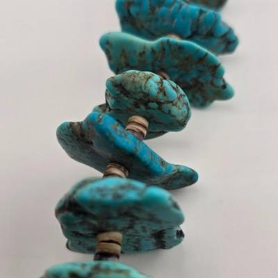 Lot 47: 17" Native American Style Turquoise Necklace