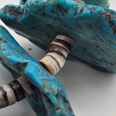 Lot 47: 17" Native American Style Turquoise Necklace