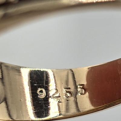 Lot 48: 10k Gold Plated on 925 Silver Ring - 4g / Size 9