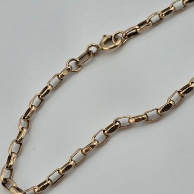 Lot 50: 7" - 10k Gold Bracelet & 10k Gold Cat Pendant with Diamond Eyes - 3g