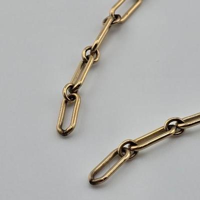 Lot 51: 21" - 10k Gold Link Necklace (Broken Link) - 11g