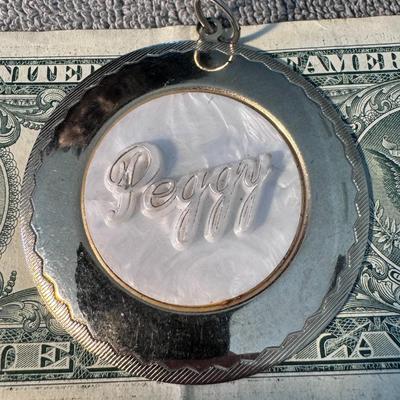 Pendant "Peggy" on mother-of-pearl