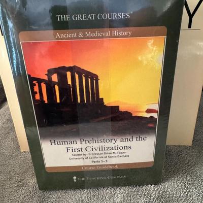 Sale Photo Thumbnail #367: Course Guidebook for "Human Prehistory and the First Civilizations" from The Great Courses, taught by Professor Brian M. Fagan of the University of California at Santa Barbara. 
This course covers:
Human origins and prehistory, exploring topics from early