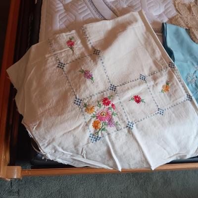 HAND EMBROIDERED TABLECLOTHS AND HAND CROCHETED DOILIES