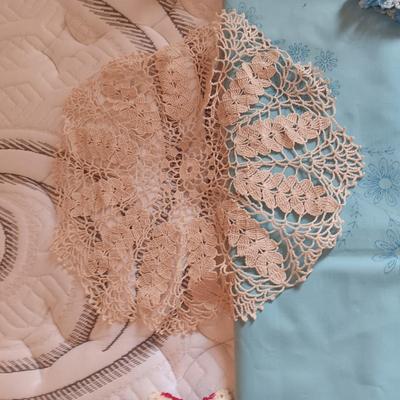 HAND EMBROIDERED TABLECLOTHS AND HAND CROCHETED DOILIES