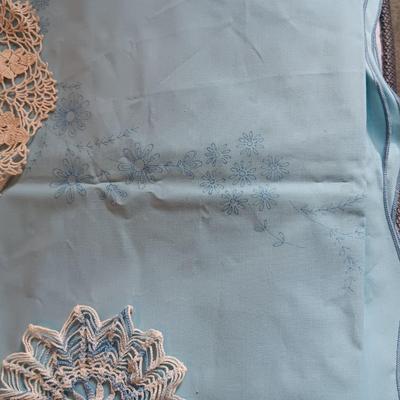 HAND EMBROIDERED TABLECLOTHS AND HAND CROCHETED DOILIES