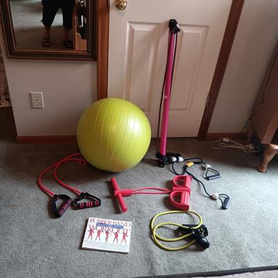 EXERCISE ITEMS AND STRETCH BOOK