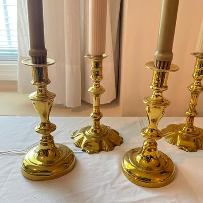 941 Lot of Brass Candlesticks