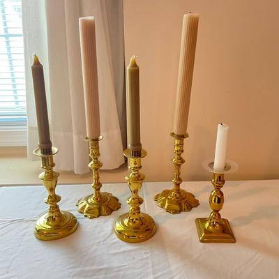 941 Lot of Brass Candlesticks