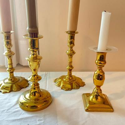 941 Lot of Brass Candlesticks