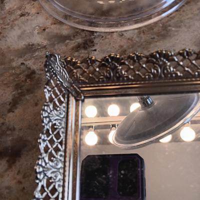 CONAIR ELECTRIC SHAVER, DRESSER MIRROR, MUSICAL TRINKET BOX AND MORE