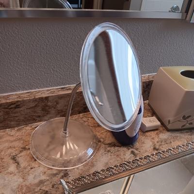 CONAIR ELECTRIC SHAVER, DRESSER MIRROR, MUSICAL TRINKET BOX AND MORE