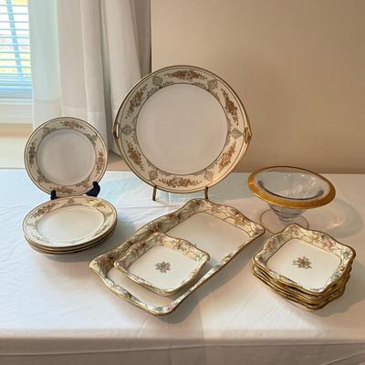 946 Nippon Hand-Painted Porcelain China Set