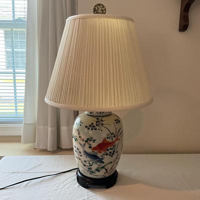 947 Koi Fish Oriental Style Ginger Jar Lamp