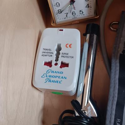 STEDI PEDI, BLOOD PRESSURE MONITOR, TRAVEL ALARM CLOCK, LUGGAGE SCALE, EUROPEAN ELECTRICAL OUTLET ADAPTER AND MORE