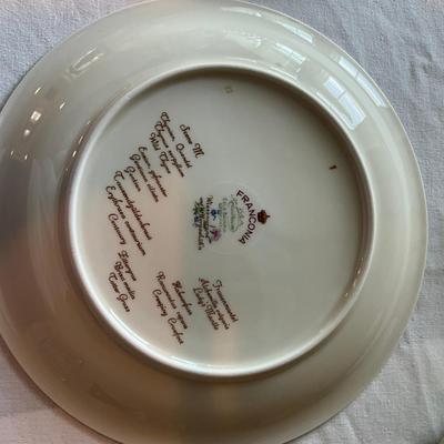 951 Set of Four Franconia Flower Plates With Salt Marsh Pollery
