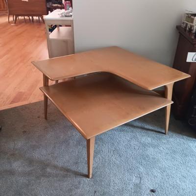 MCM HEYWOOD WAKEFIELD 2 TIER CORNER TABLE IN GREAT CONDITION