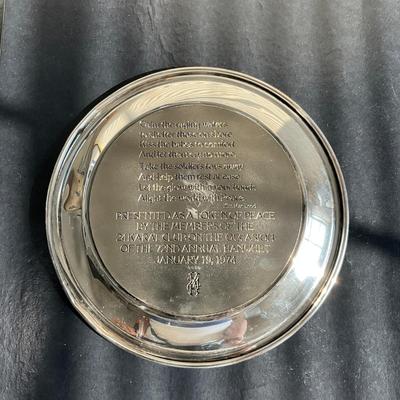 966 Silver" Peace" Banquet Plate