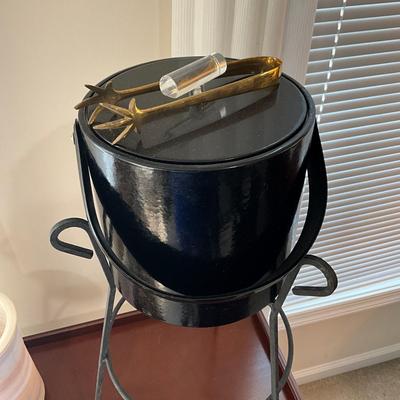 968 Vintage Ice Bucket On Stand With Wine Cooler & Bartender Accessories