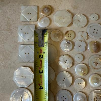 Vintage Mother-of-Pearl Buttons – Assorted Shapes & Sizes